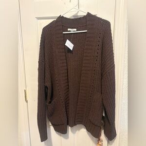 American Eagle Outfitters Chocolate Cardigan